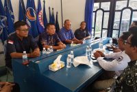 KPU Tubaba tengah berkunjung ke Kantor DPD Partai NasDem Tubaba di Tiyuh Tirta Makmur Kecamatan Tulangbawng Tengah, Kamis 18/6/2026)