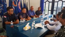 KPU Tubaba tengah berkunjung ke Kantor DPD Partai NasDem Tubaba di Tiyuh Tirta Makmur Kecamatan Tulangbawng Tengah, Kamis 18/6/2026)
